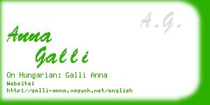 anna galli business card
